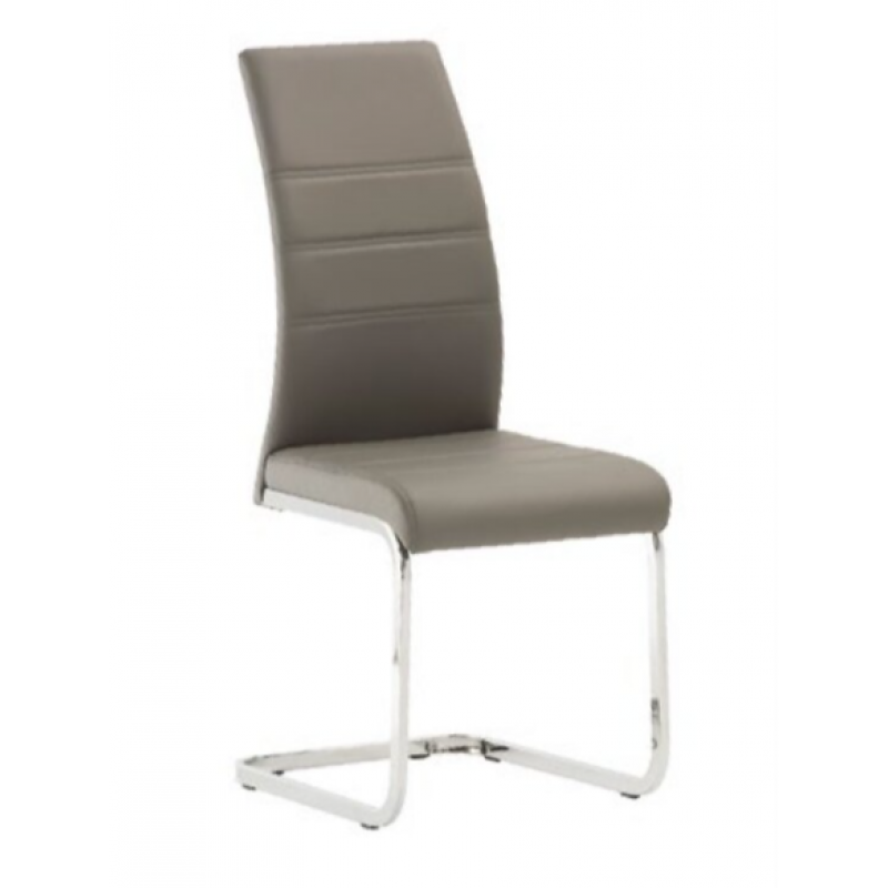 WOF Soho Grey PU Cantilever Dining Chair